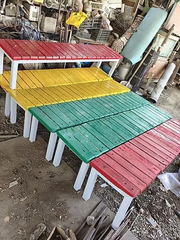 Бизнес үчүн жабдуулар: Продаю скамейки деревянные ношки железная состояние отличное для парки — 1