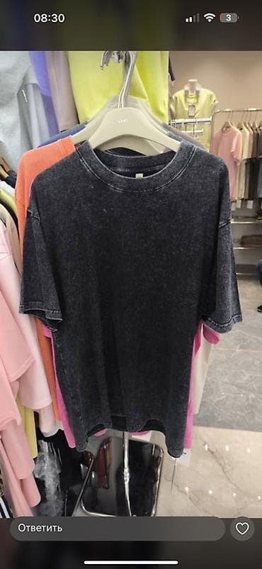 оверсайз одежды: Футболка оверсайз в стиле washed (винтажное вываренное окрашивание) - — 2