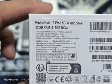 телевизоры 4к бишкек: Redmi Note 13 Pro+ 5G в серебристом цвете Mystic Silver. Смартфон — 4
