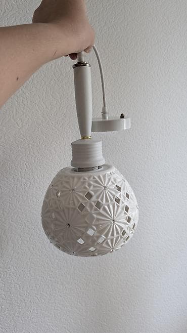 натижной потолок: Подвесной светильник с ажурным плафоном - Тип: потолочный подвес - — 1