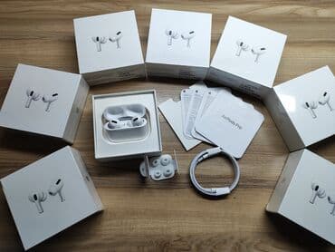 купить наушники аирподс про: Вакуумные, Apple, Новый, Беспроводные (Bluetooth), Классические — 7