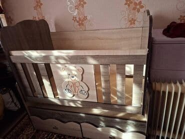 детская кроватка с люлькой и балдахинами: Детский кровать — 1