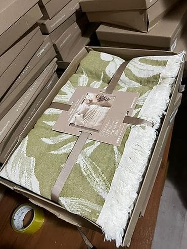 постельное белье вареный хлопок: Покрывало для кровати, Все сезоны, Двусторонний — 7