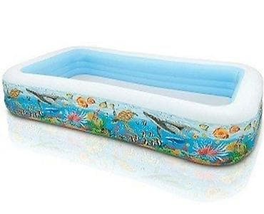 балон для плавание: Надувной прямоугольный бассейн для детей и всей семьи. - Яркий дизайн — 1