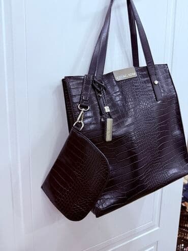 женский кошелек для документов: Классическая сумка, Michael Kors, Турция, Материал: Экокожа, Жёсткая конструкция, Съёмный кошелек, Женские, Б/у — 7