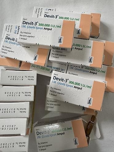 Витамины D3, Для костей, Девит, Для взрослых, Турция, Ампулы