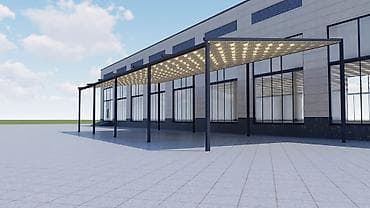 Пергола, Металл, Пристенная, Встроенная подсветка at lalafo.kg Пергола, Металл, Пристенная, Встроенная подсветка