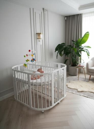 игрушка на кроватку: Детская кровать трансформер, Другой тип, цвет - Белый — 1