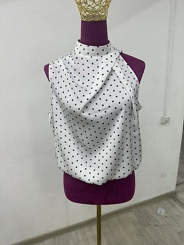 Блузка, Сатин, В горох