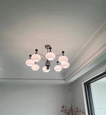 Люстры: Потолочная люстра с 9 плафонами-шарами - Дизайн: современная — 3