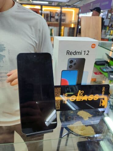 телефоны xiaomi redmi нот 12: Redmi, Redmi 12, Б/у, 256 ГБ, цвет - Черный, 2 SIM — 2