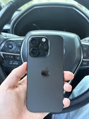 IPhone 16 Pro, Б/у, 256 ГБ, Графит, Защитное стекло, Чехол, Кабель, В рассрочку, 91 %
