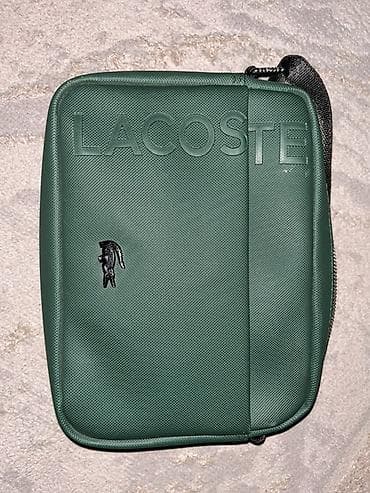 барсетка lacoste: Сумка через плечо Lacoste, зелёного цвета. - Материал: плотный — 1