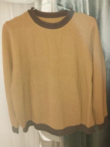 шерстяные кофты женские больших размеров: Вязаный свитер унисекс, плотная фактурная вязка. Цвет — тёплый — 1