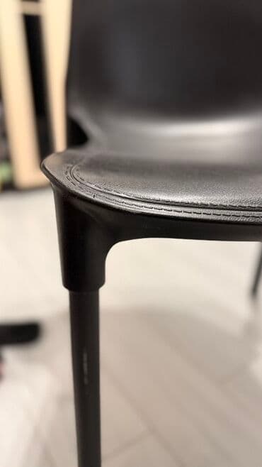 пластиковые кухонные стулья: Ашкана үчүн отургуч, Башка материал, түсү - Кара — 4