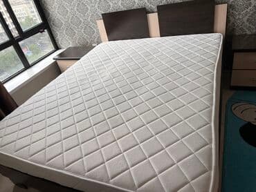 спальний гарнитур б у: Спальный гарнитур, Б/у, Двуспальная кровать, Кыргызстан, МДФ, Самовывоз, цвет - Бежевый — 2