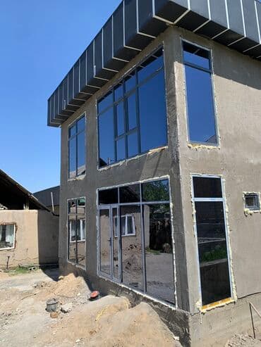 занавески на пластиковые окна: Окна двери витражи на заказ Бишкек Перегородка алюминевая на заказ — 8