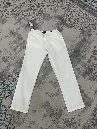 Брюки Polo Ralph Lauren, модель с эластичным поясом - Цвет: белый