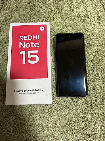 Redmi, Redmi Note 15, Колдонулган, 256 ГБ, түсү - Кара, 2 SIM — 1