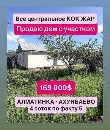 сдаю место: Продаётся дом с участком в Кок-Жар (Алматинка — Ахунбаево) — 1