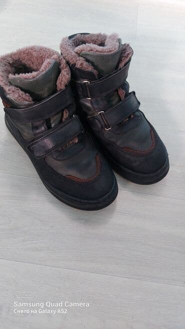 современные детские коляски: Детские зимние ботинки Натуралка Ортопед, Турция. - Цвет: черный с — 1