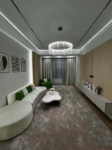 3: 3 комнаты, 77 м², Асанбай мкр Элитка, 11 этаж, Дизайнерский ремонт — 1