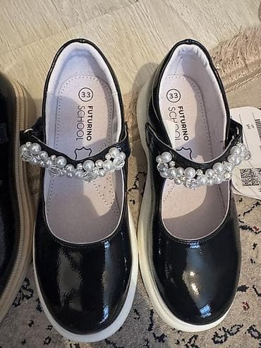 бут кийим тизгич: Мектеп формасы, түсү - Кара, Жаңы — 1