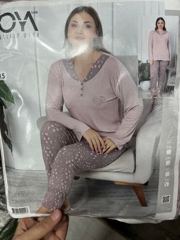 белая ночная сорочка: Домашний костюм, Майка, Рубашка, Халат, Турция — 1