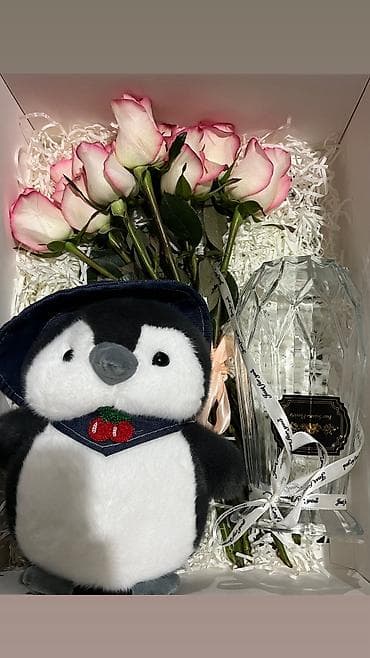 пингвины: Весь набор 2500сом 🏷️ Подарочный набор в коробке: - 9 нежно‑розовых — 2