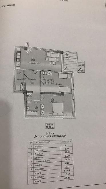 купить квартиру в бишкеке новостройки: 3 комнаты, 88 м², Элитка, 1 этаж, Готовая ПСО (под самоотделку) — 8