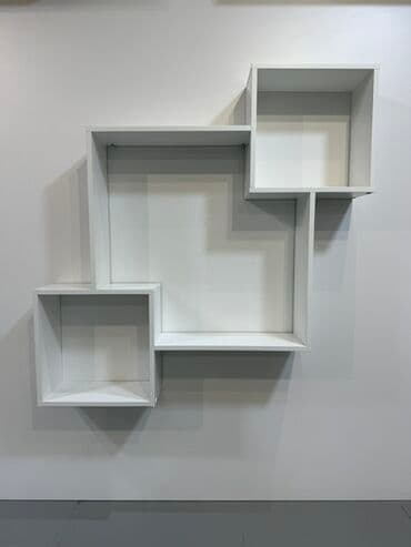 стеклянные полки на стену: Книжная полка, МДФ, Подвесная — 1