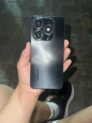 смартфоны фронтальная вспышка: Tecno Spark 20, Колдонулган, 256 ГБ, түсү - Кара, 2 SIM — 6