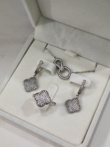 набор пандора: Серебряный Комплект Ванклиф Серебро 925 пробы Дизайн Италия — 1