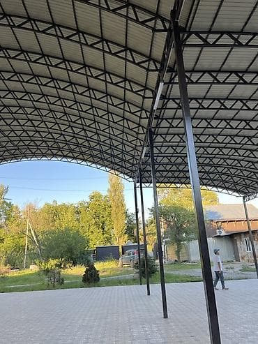 projector screen: Металлический навес с кровлей из профнастила - Большая крытая — 3