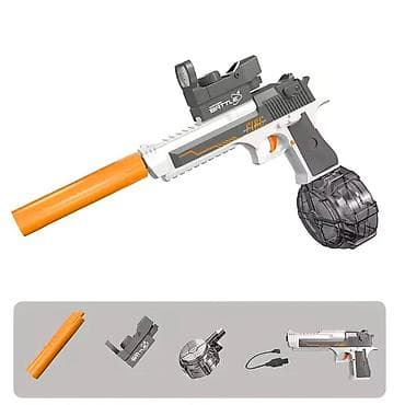 Игрушки: 🔫 Электрический водяной пистолет 2в1 Desert Eagle (Серый) Забудьте про — 2