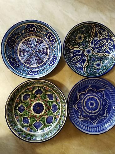 lunch box: Риштанская голубая керамика авторская ручная работа! Чаша для фруктов — 10