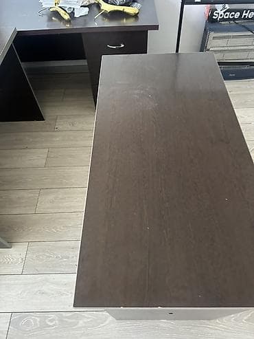 стол письменный б: Офисный стол, Нерегулируемый, цвет - Коричневый, Прямоугольный, ЛДСП — 5