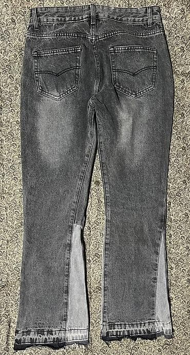 Жеке буюмдар: Джинсы Gallery Dept. - Цвет: выстиранный графит/серый, контрастные — 2