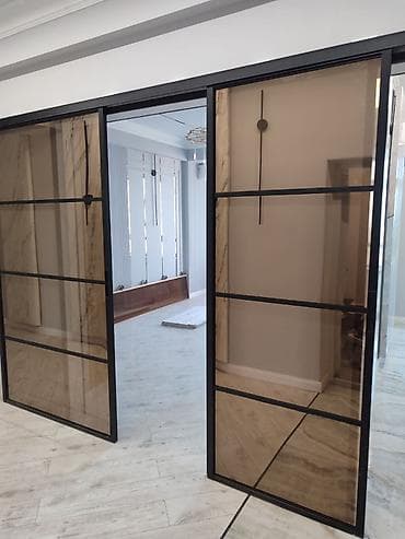 мебельные перегородки в комнате: На заказ Лофт-перегородка, Монтаж — 1