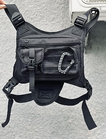 Другие сумки: Нагрудная тактическая сумка (chest rig), черная - Компоновка — 1