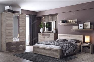 шкаф польский: Шифоньер, Новый, Прямой, цвет - Бежевый, ЛДСП — 2