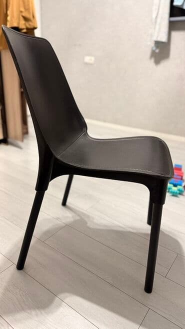 пластиковые кухонные стулья: Ашкана үчүн отургуч, Башка материал, түсү - Кара — 3