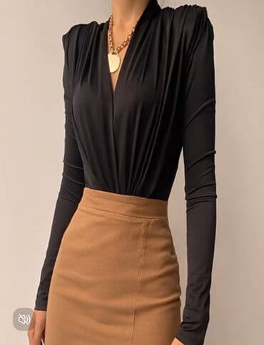 Боди! Кофта! Блузка черная, размер м-л (44-46)