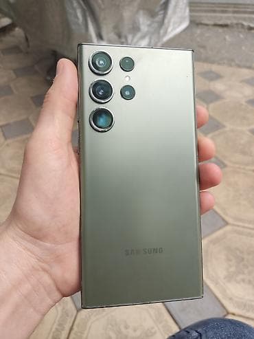 galaxy: Samsung Galaxy S23 Ultra, Б/у, 256 ГБ, цвет - Зеленый, eSIM — 3