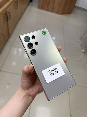 Samsung Galaxy S24 Ultra, Б/у, 512 ГБ, цвет - Серебристый, 1 SIM, eSIM