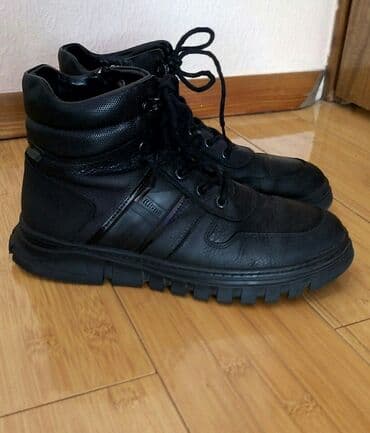 сапоги зимние женские натуральная кожа натуральный мех распродажа: Мужские ботинки, 40, Tuffoni, Б/у, цвет - Черный, Самовывоз — 1