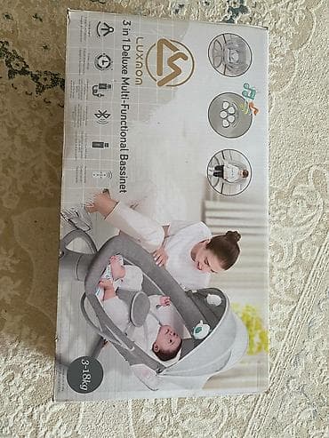 коробки: Детская люлька-качалка Luxano 3‑in‑1 Deluxe Multi‑Functional Bassin — 2