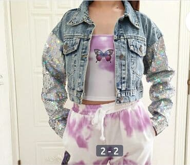 Кофталар, свитерлер: Эксклюзивная джинсовая куртка оверсайз с поедками,от 38р до 44.р — 1