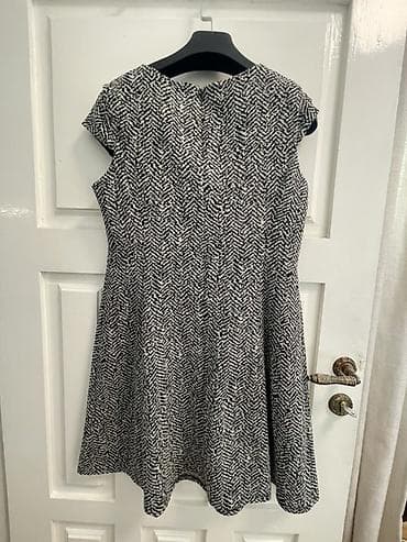 корейский одежда: Повседневное платье, Полиэстер, Трапеция — 2