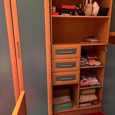 кухыный стенка: Детская/подростковая модульная мебель + односпальная кровать. Состав — 5